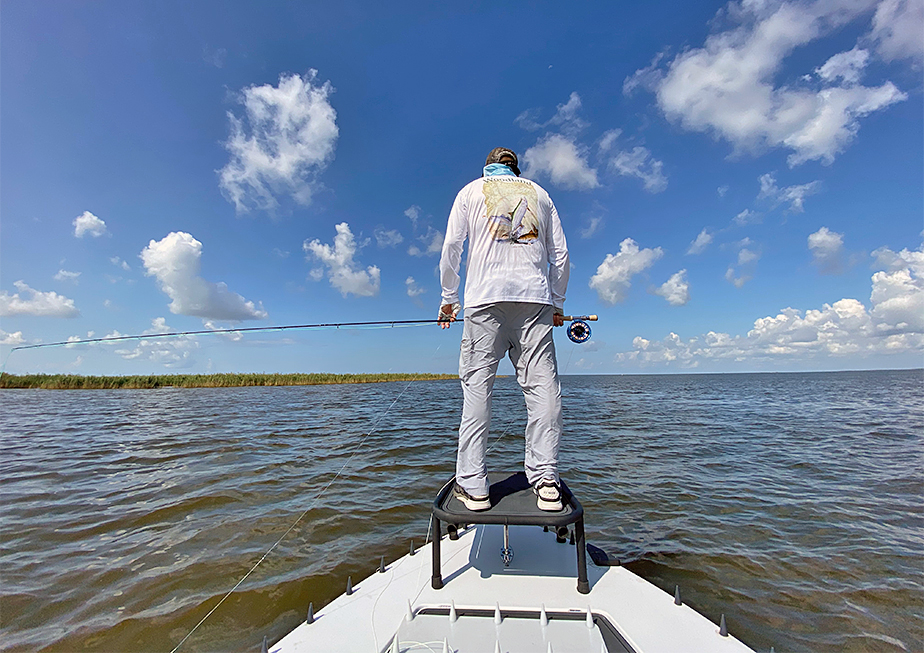 Fishing for redfish at Pointe a la Hache