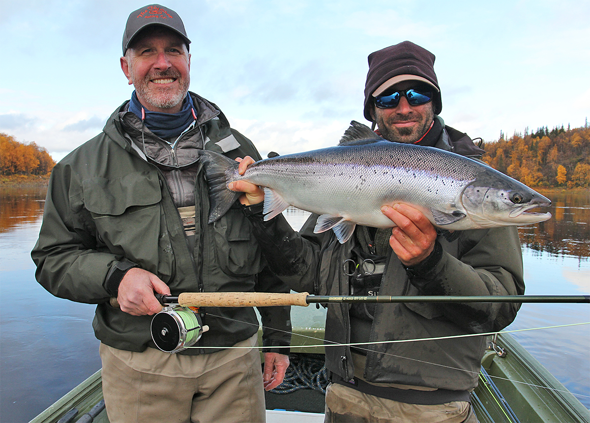 Pat with Atlantic salmon