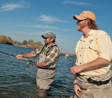 Justin Miller teaching spey casting