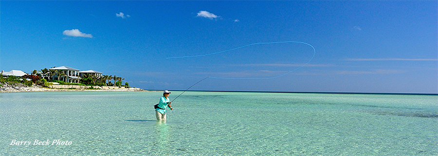 Casting at Deep Water Cay Club in the Bahamas