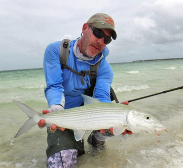 Shane with Christmas Island bonefish