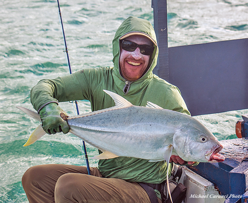 Fly fishing in saltwater flats with CoolNet UV+ Buff for UV