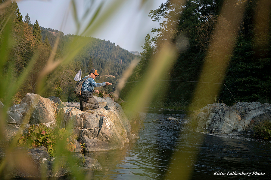 Chris King using his Euro Nymph outfit on the Upper Sacramento River