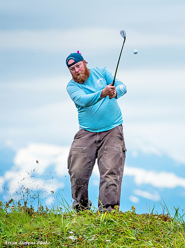 Tundra golf at Lava Creek Lodge, Alaska