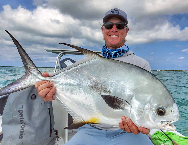 Angler with Permit at ESB Lodge May 15-22, 2022