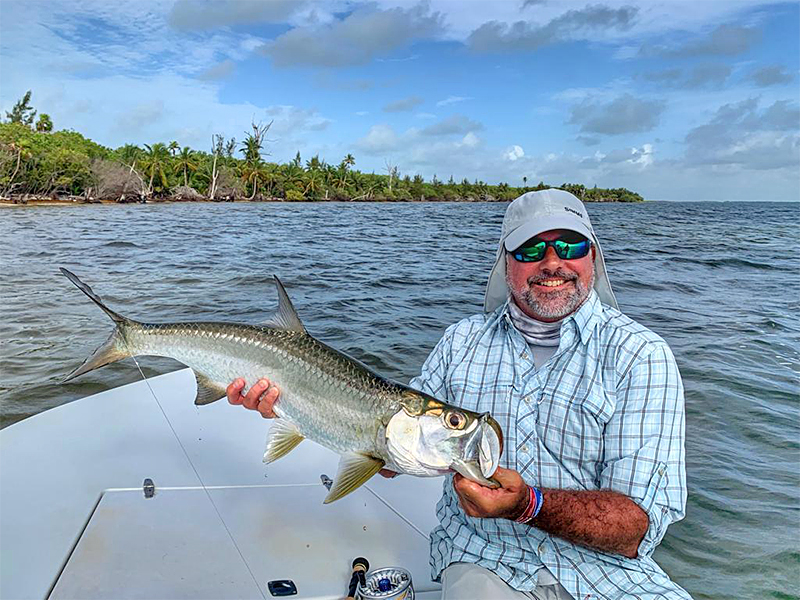 Angler with Tarpon at ESB Lodge