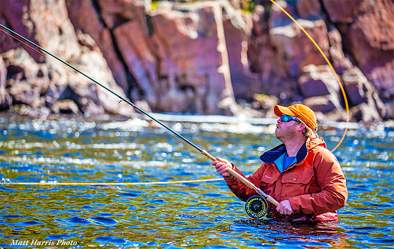 Justin Miller casting at the Kola Reserve