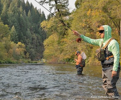 Anglers fishing on the Upper Sacramento River