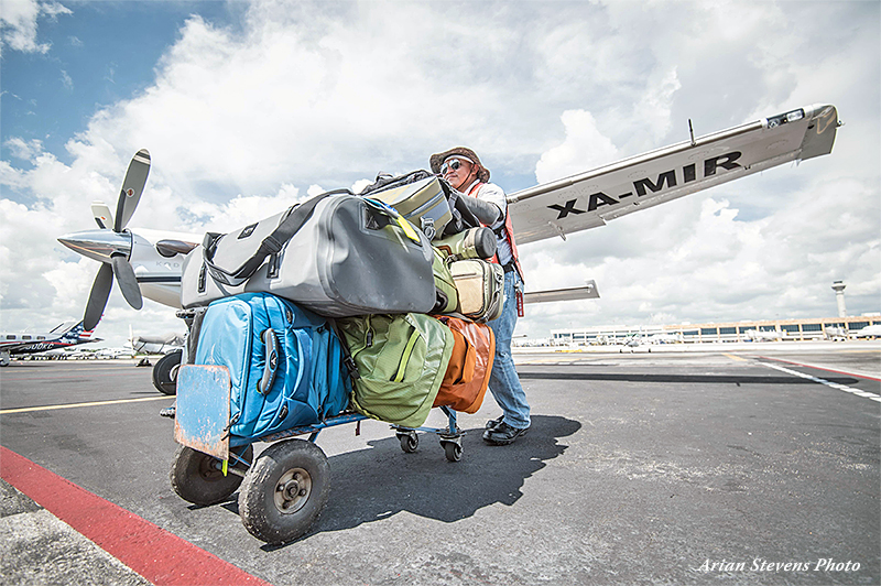 Luggage cart at airport