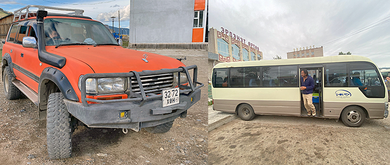 Vehicles for transportation in Mongolia