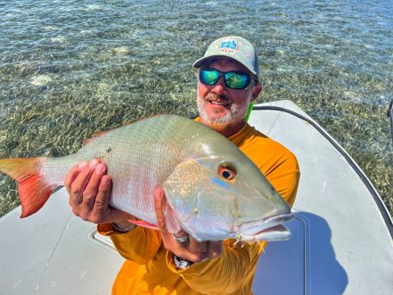 man with ESB Mutton Snapper