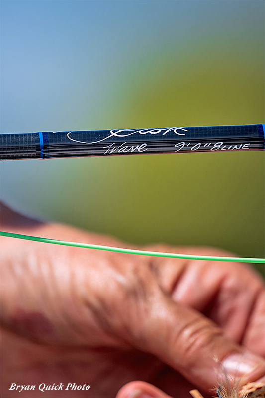 Scott Wave rod signature and holding fly