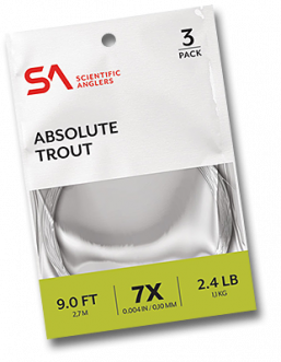 SA Absolute Trout Leader 3PK 9FT - Tight Lines Fly Fishing Co.