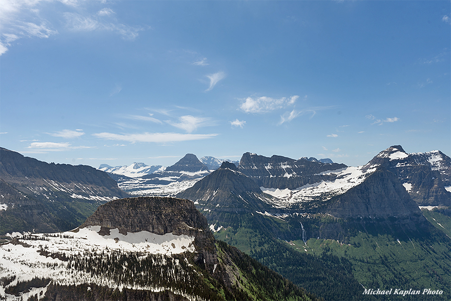 Aerial view of Glacier National Park