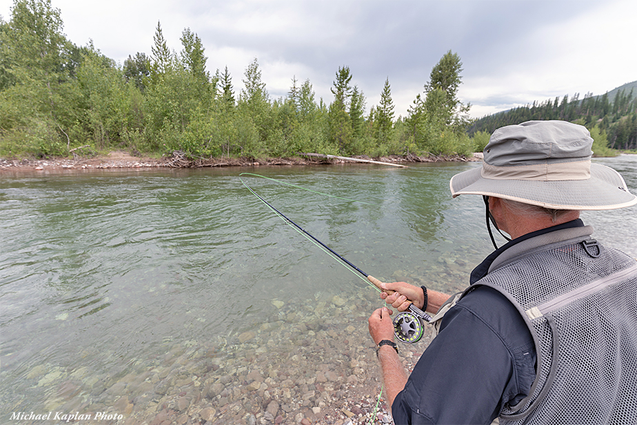 Angler fighting a fish