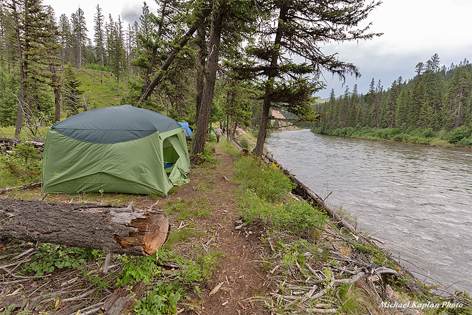 Tent by the river