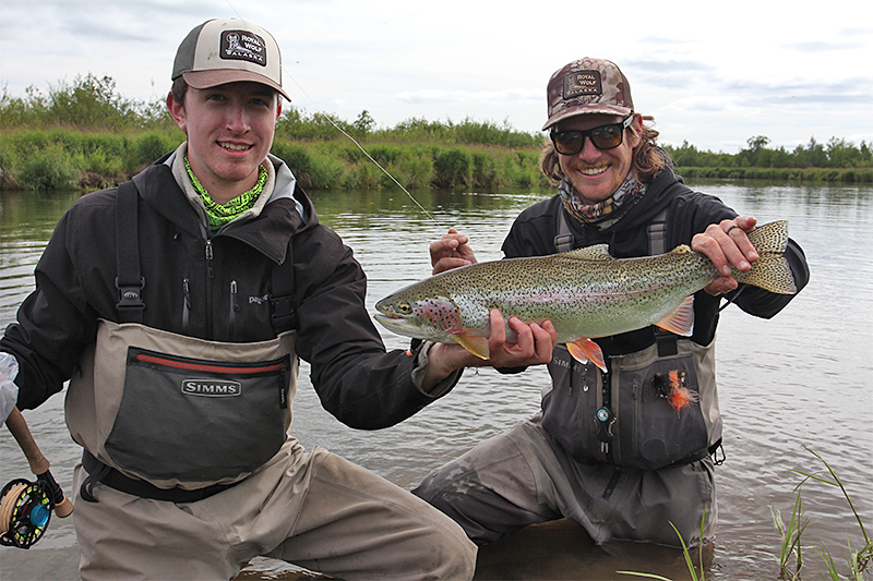 Aidan Pendergast with a nice rainbow trout