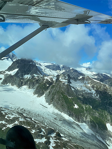 Flying over Lake Clark Pass