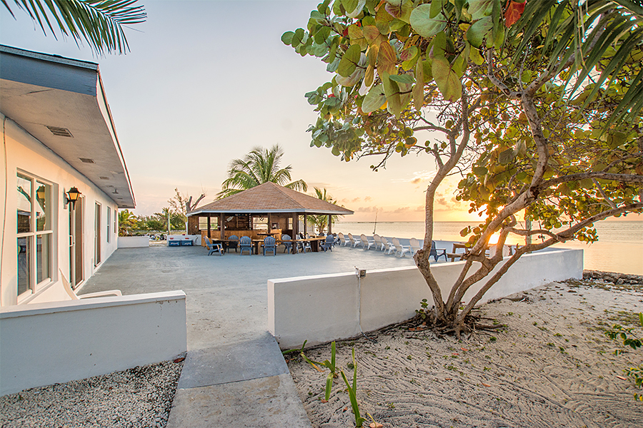 The patio at Andros Island Bonefish Club