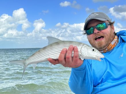 MAN WITH ESB BONEFISH