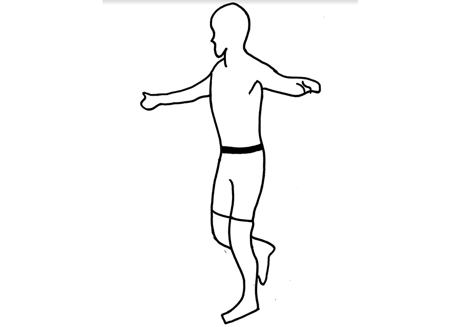 Diagram of single-leg balance