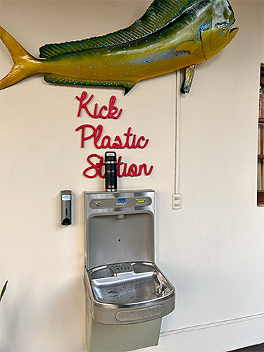 Kick Plastic water station at Casa Vieja