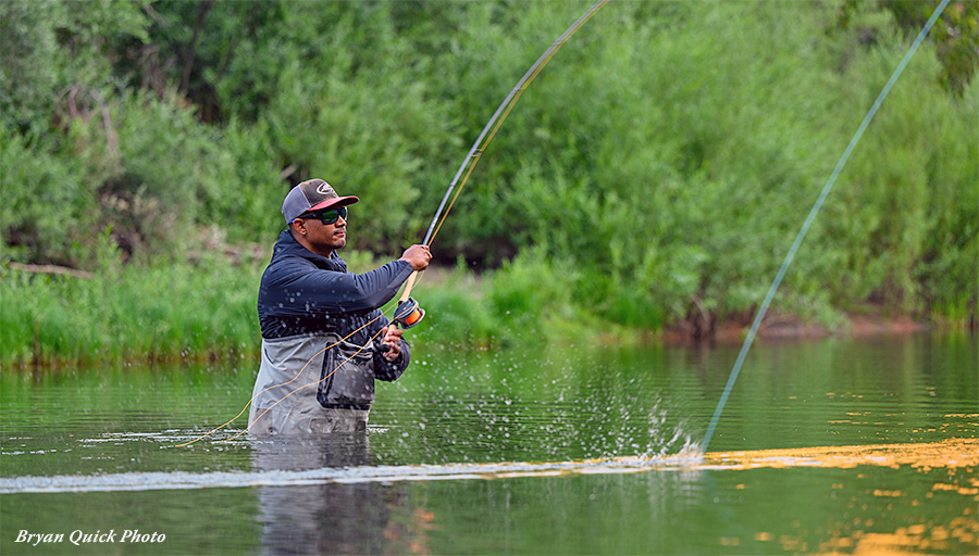 Zach Miller casting the new Scott Swing on the Trinity River