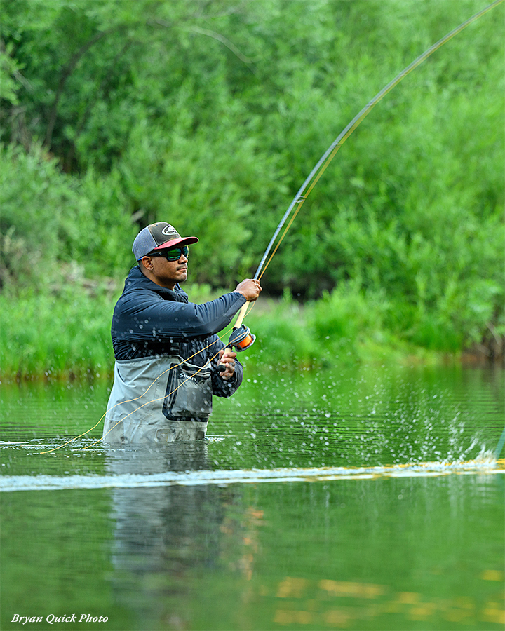 Zach Miller casting the new Scott Swing on the Trinity River