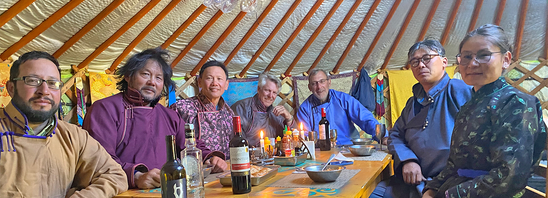 Erik Argotti and his crew on a hosted trip to Mongolia