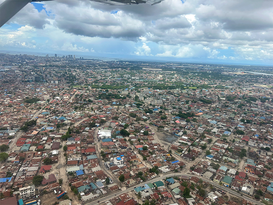 View of Dar es Salaam from the air