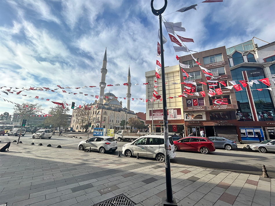Vehicles and buildings in Istanbul