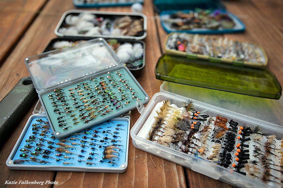 Assorted fly boxes