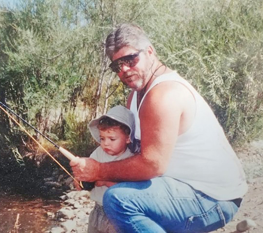 Cody with his Dad as an infant