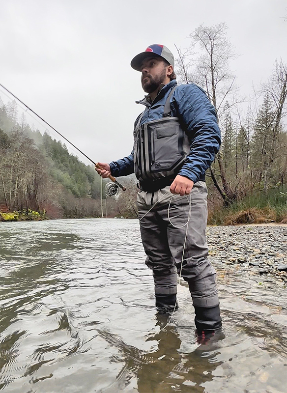 Cody Hunt wearing the new Simms G4 Pro Waders