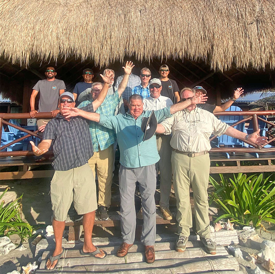 Group of anglers at ESB Lodge