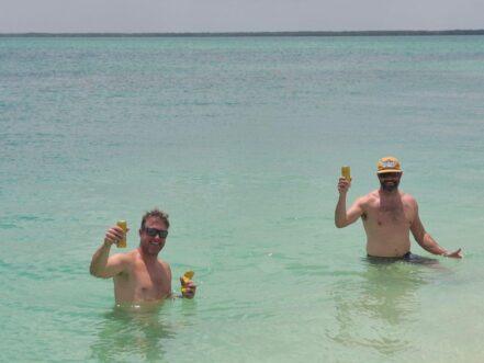 ESB Angler in the Ocean with drinks